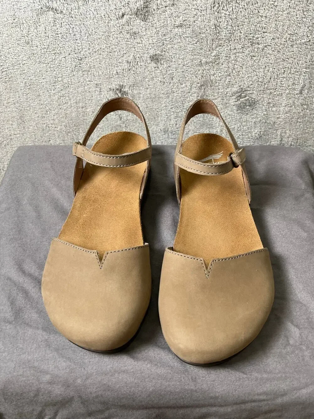 Dansko Rowan Nubuck Mary Jane Sandals Womens EU 36 US 6 6.5 Sand Comfort Shoes